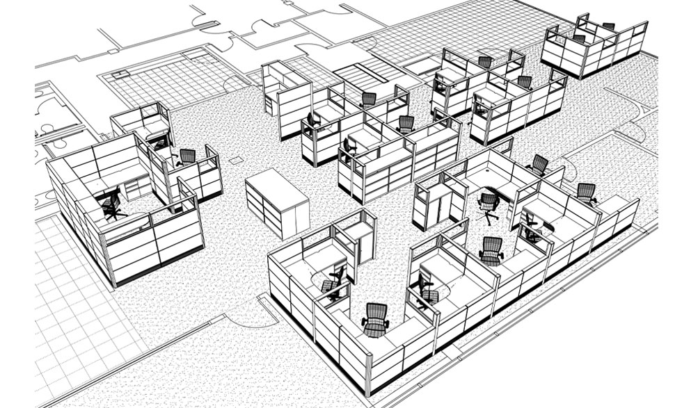 System Furniture - Perspective View